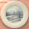 Winter Scene, round plate