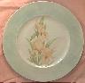 Yellow Iris, wide rim round plate