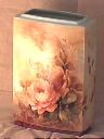 Rose Vase (front), 11 inch high rectanglar vase